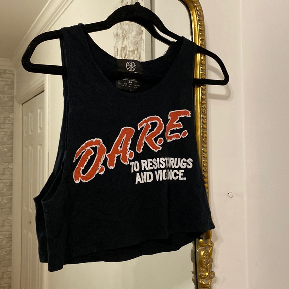 D.A.R.E. Cropped Muscle Tee